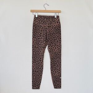 Nike Women Leggings Dri-Fit Brown XS Animal Print Performance Athletic Running